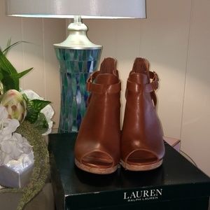 Laueen Ralph Lauren Peep Toe Bootie